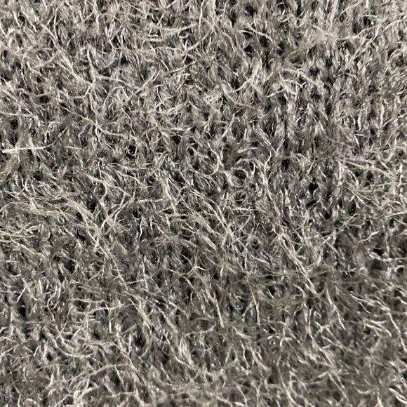 Questions by Say What? Gray fluffy sweater w/rhinestones &beads- medium - Picture 6 of 11